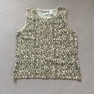 Liz Claiborne Animal Print Sleeveless Blouse